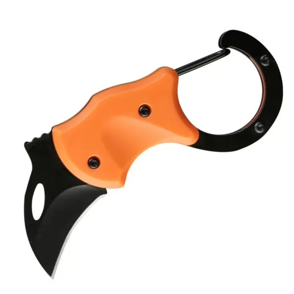 Mini Folding Claw Knife with Rubber Handle - Image 7