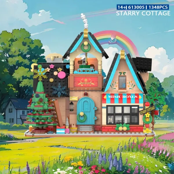 Starry Cottage Building Blocks Set for Kids - Image 2