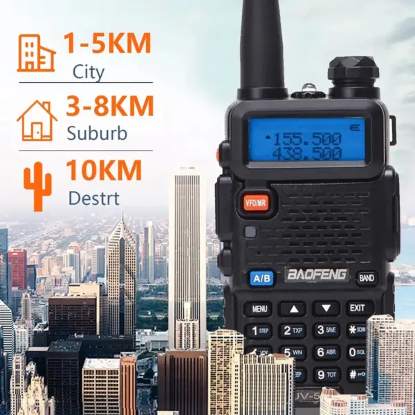 Baofeng UV-5R 5W/8W Dual Band Walkie Talkies - Image 3