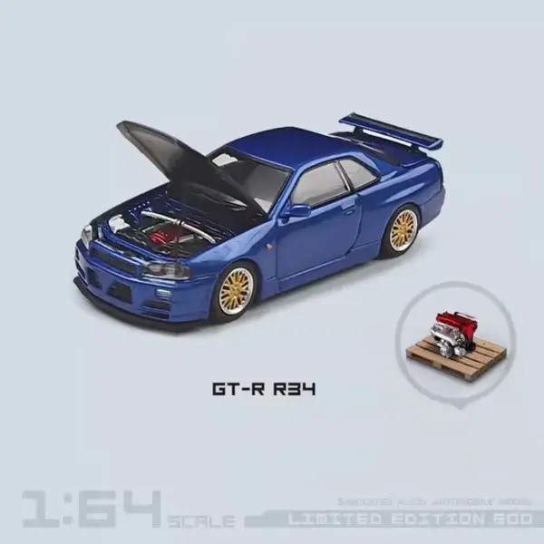 1/64 GTR34 Diecast Alloy Model Car - Image 8