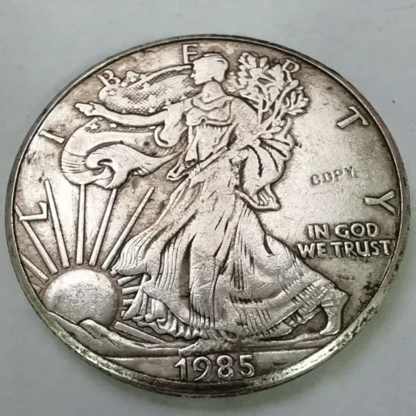 1985 US One Dollar Silver Plated Coin - Image 2