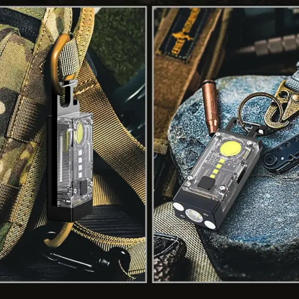 Portable Solar LED Flashlight Keychain Torch - Image 5