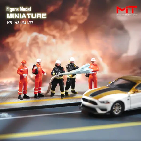 Firefighter Miniature Diorama Figures Set