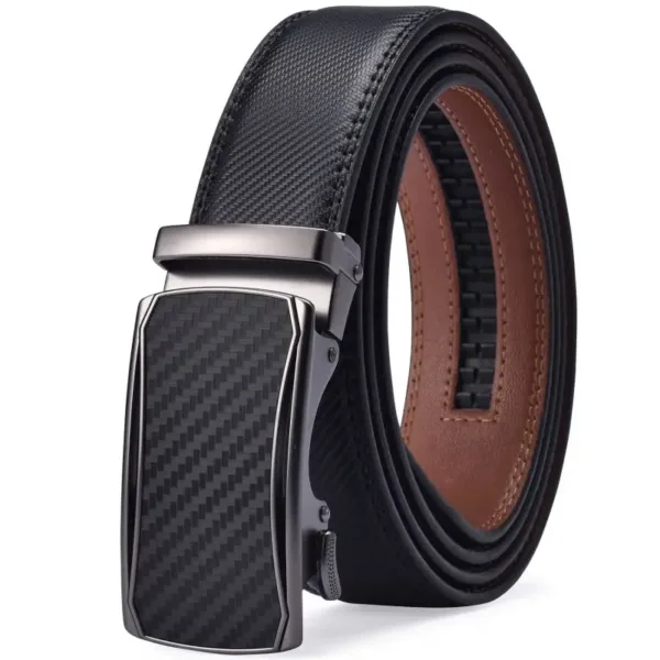 Men's Adjustable Ratchet Dress Belt in Black - Image 3