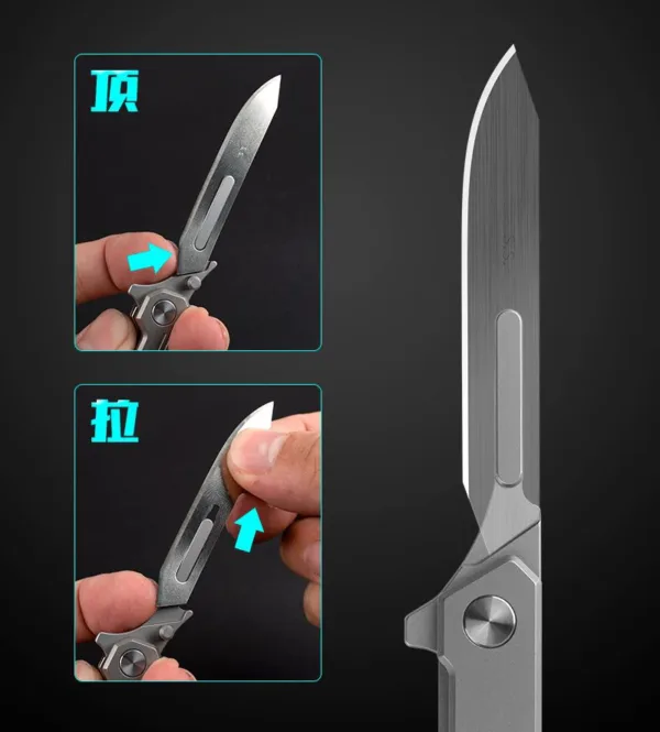 TC4 Titanium Alloy Folding Scalpel Knife - Image 3