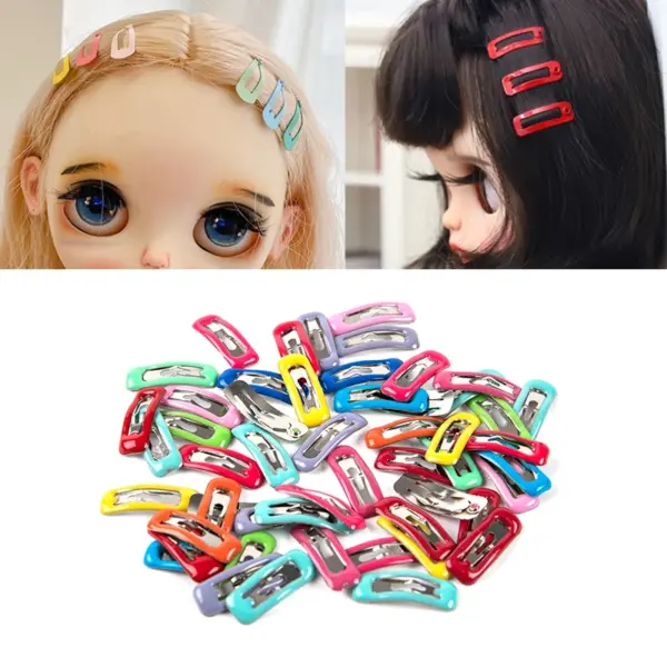 10 Mini Colorful Hair Clips for Dolls