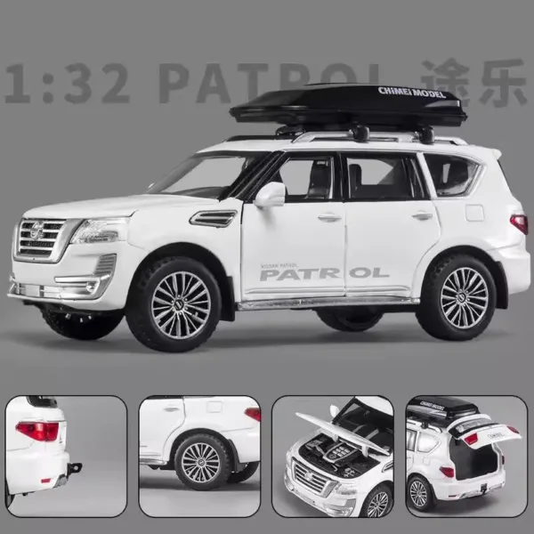 1:32 Nissan Patrol Diecast Model Car with Lights - Image 4