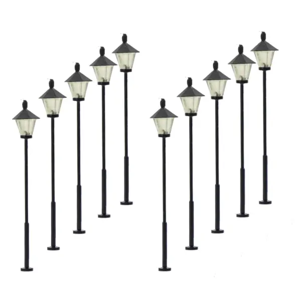 10pcs N Scale 1:160 Model Railway Street Lamps