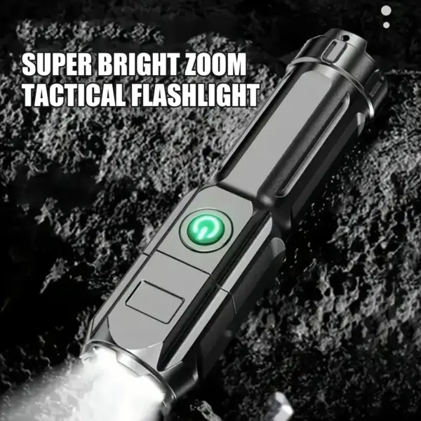 USB Rechargeable Waterproof Camping Flashlight - Image 2