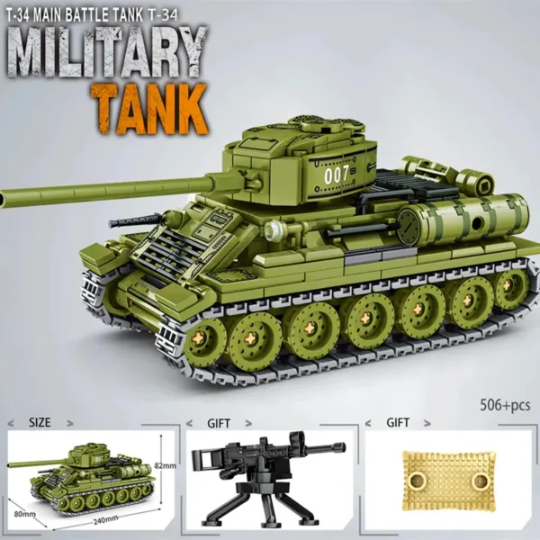 World War II Tank Building Blocks Model Set - Image 2