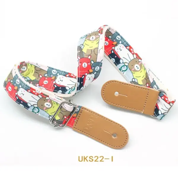 Adjustable Cartoon Cotton Ukulele Guitar Strap - Image 3