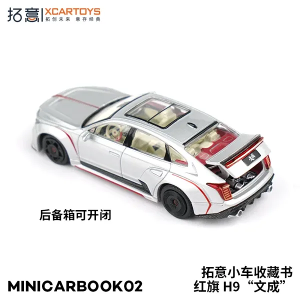 1/64 Diecast Model Car Hongqi H9 Red Flag - Image 4