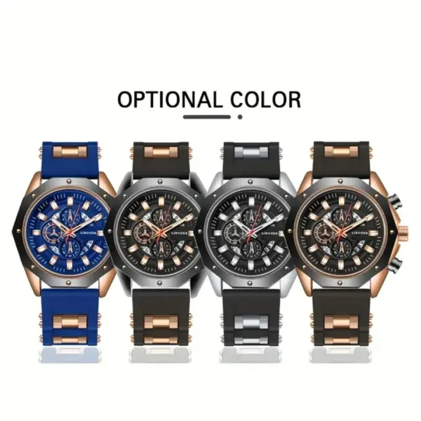 Men's Quartz Sports Watch with Silicone Band - Image 6