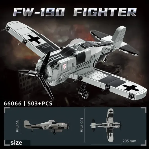 Fw-190 Assembled Small Building Blocks Model - Image 4