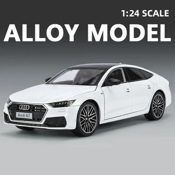 1:24 Audi A7 Diecast Model Car with Lights - Image 7