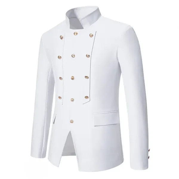 Men's Vintage Button Blazer Coat - Image 8