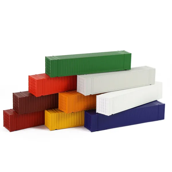 N Scale 48ft Colored Container Set of 9 - Image 2