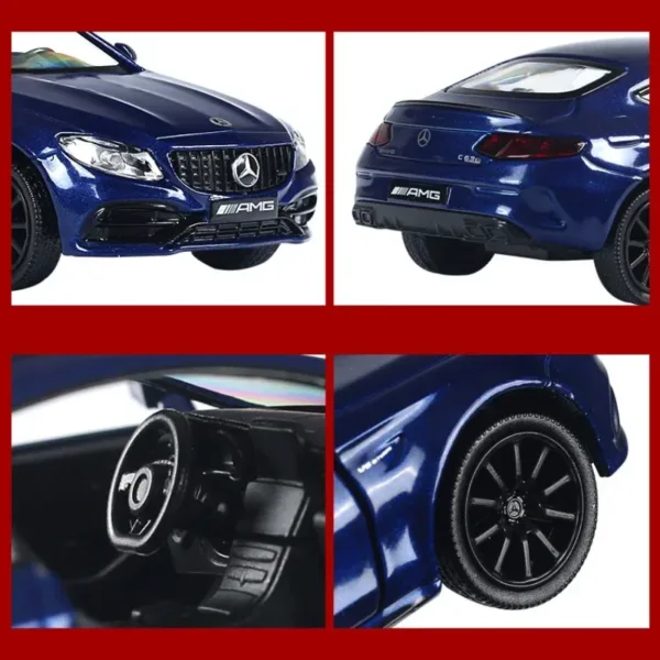 1:36 Diecast Mercedes-Benz C63 AMG Car Model - Image 5