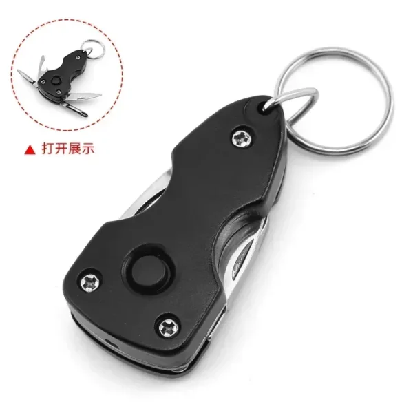 6-in-1 Folding Mini Keychain Knife with LED - Image 10