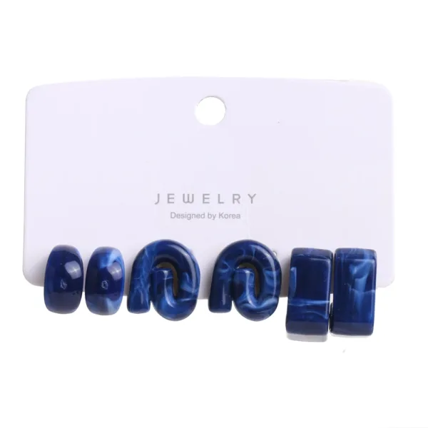 Acrylic Geometric Hoop Earring Set for Women - Image 19