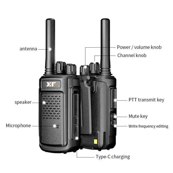 Baofeng XF-888S UHF Walkie Talkie 5200mAh - Image 2