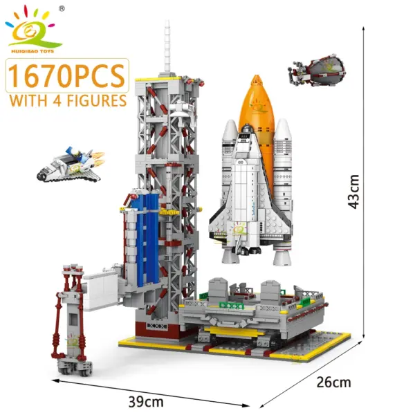 HUIQIBAO Space Shuttle Building Blocks Set - Image 23