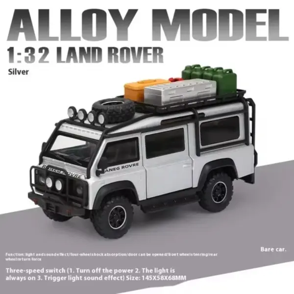 1:32 Land Rover Defender Alloy Model Car - Image 6