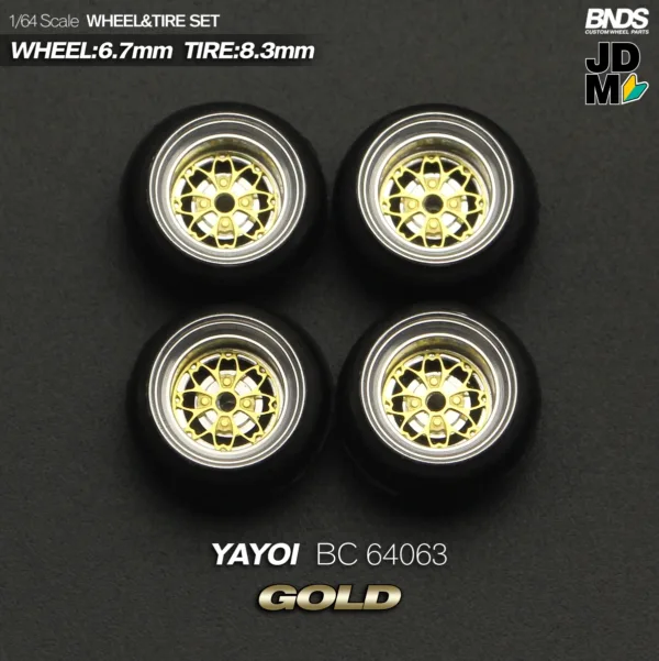 1/64 Scale Alloy Wheel and Tire Set 4pcs - Image 41