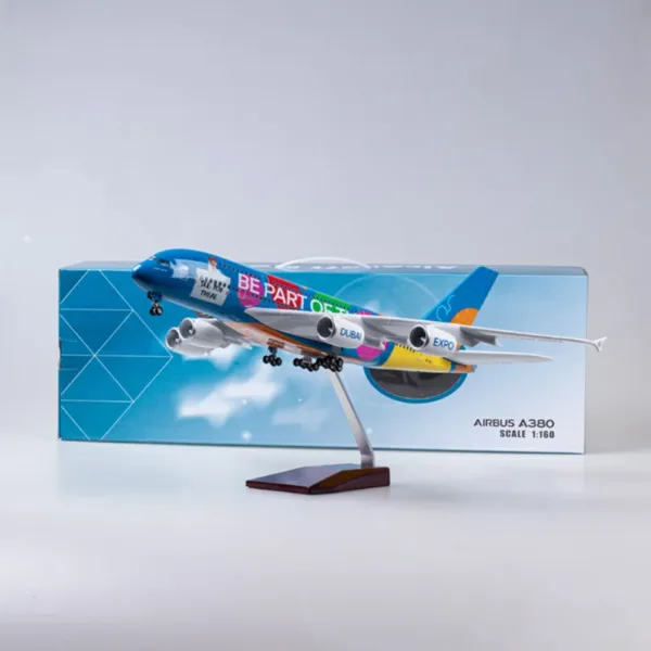 A380 UAE Model Airplane with Lights and Wheels