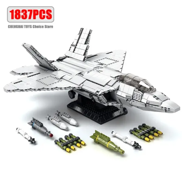 F22 Raptor Fighter Jet Building Blocks Model