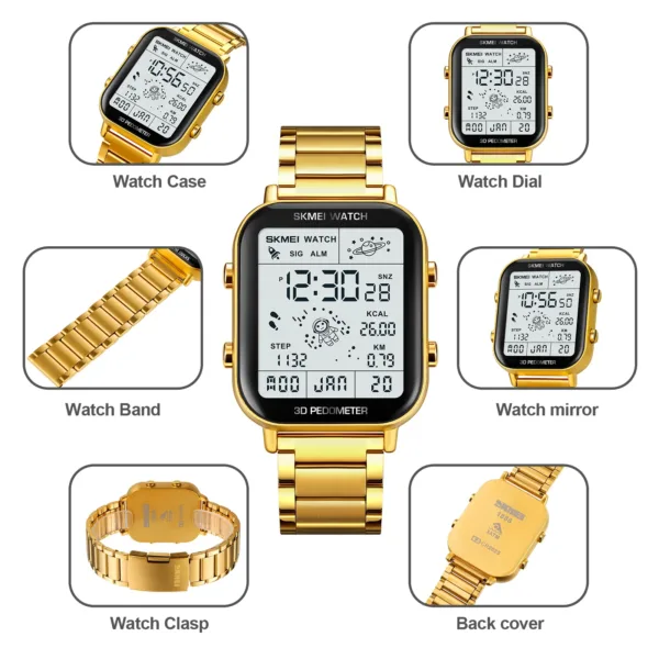 Men's Digital Sports Watch with Stopwatch Functions - Image 5