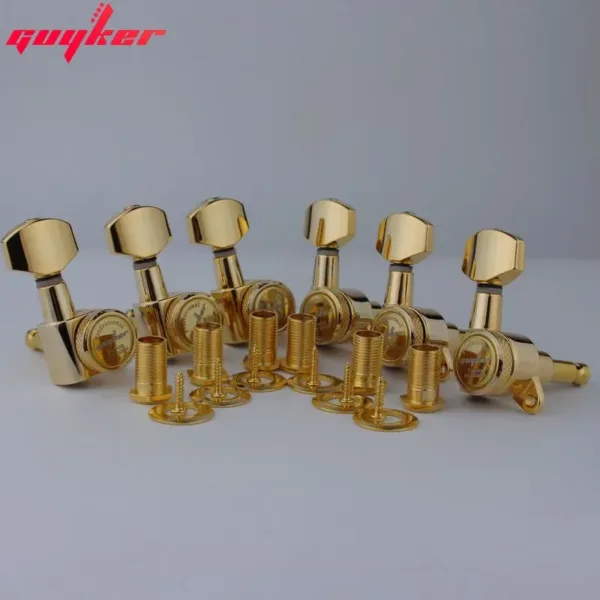 Gold Locking Guitar Tuners 1:18 Gear Ratio