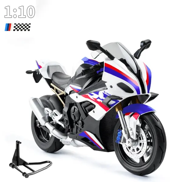 1:10 BMW S1000RR Kawasaki H2R Diecast Motorcycle - Image 11