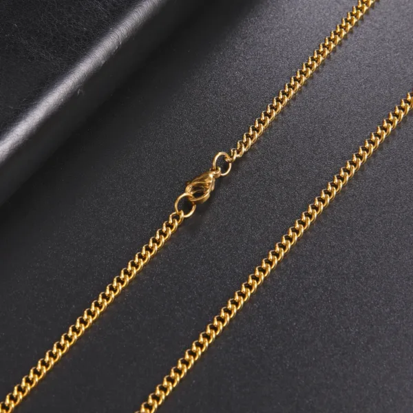 60cm Stainless Steel Box Chain Necklace for Men - Image 3