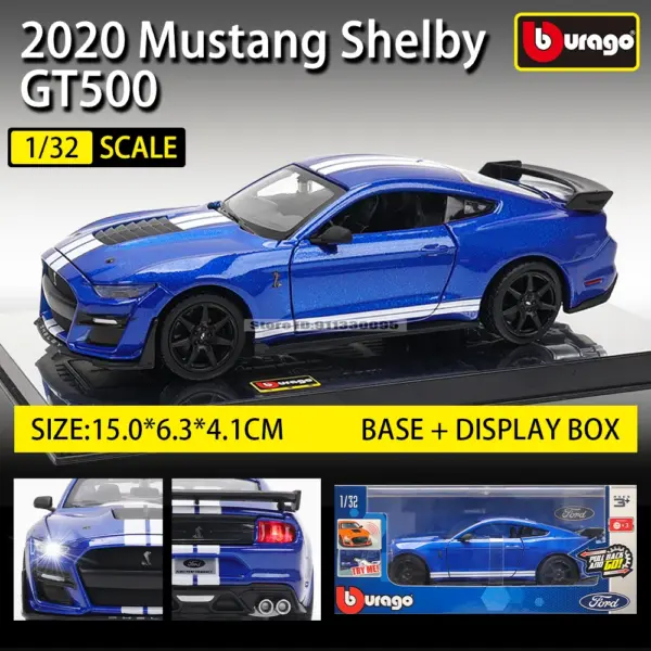 Bburago 1:32 Ford Mustang Shelby GT500 Model - Image 3