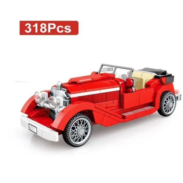 Vintage Racing Car Building Blocks Set - Image 11