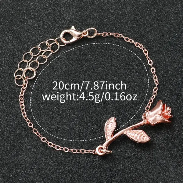 2PCS Women's Floral Dial Watch and Bracelet Set - Image 6