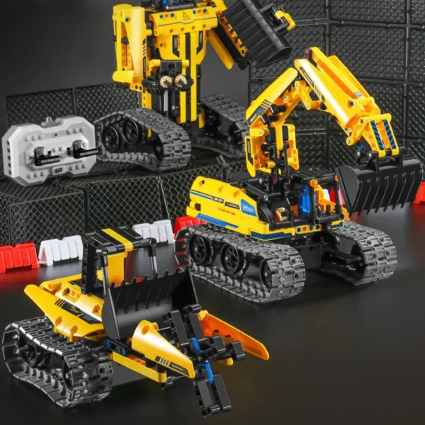 3 in 1 Remote Control Excavator Racing Car - Image 2