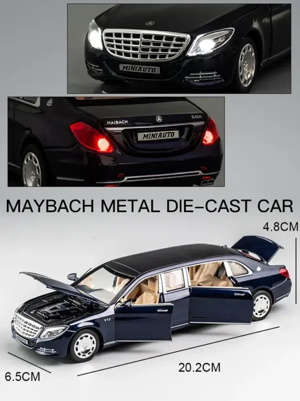 1:32 Mercedes-Benz Maybach S650 Alloy Car Model - Image 6