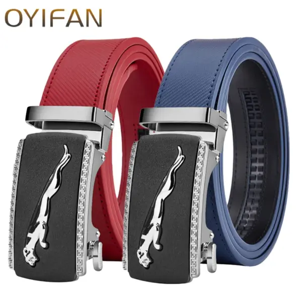 Men's Genuine Leather Belt Set of Two - Image 4