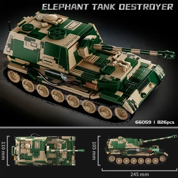 Children's TOG Heavy Tank Building Blocks - Image 3