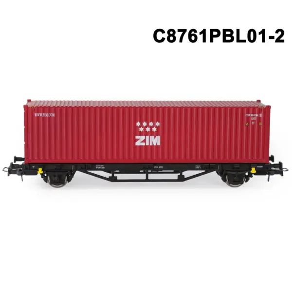 HO Scale Flat Car with 20ft and 40ft Containers - Image 8