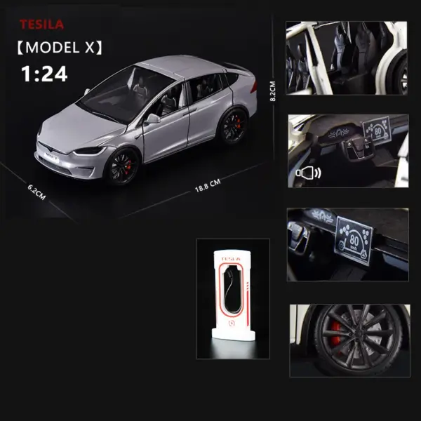 1:24 Alloy Model X Model 3 Model Y Car - Image 28