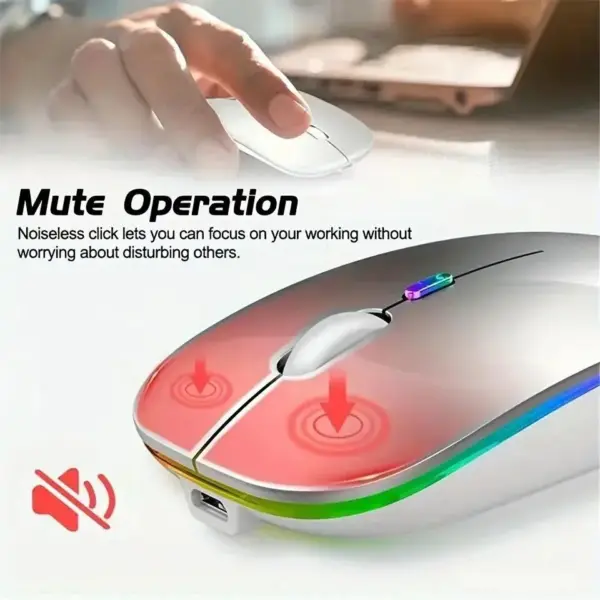 RGB Wireless Gaming Mouse Rechargeable Ergonomic - Image 5