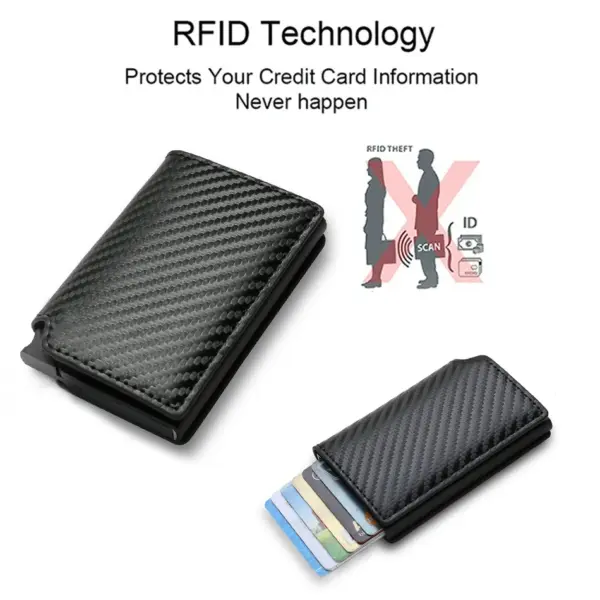 RFID Carbon Fiber Slim Wallet for Men - Image 3