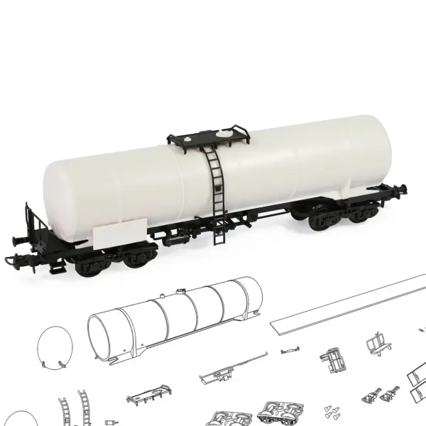 Evemodel HO Scale Unassembled Oil Tank Wagon