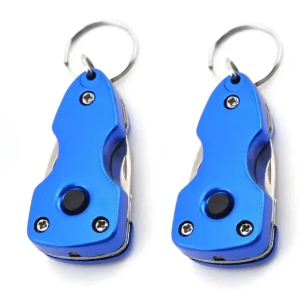 6-in-1 Folding Mini Keychain Knife with LED - Image 8