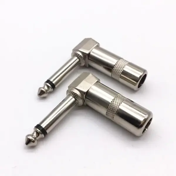 6.35mm Right Angle Stereo Mono Plug Connector - Image 2