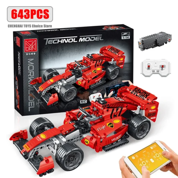 Remote Control Formula Car Building Blocks Set - Image 9