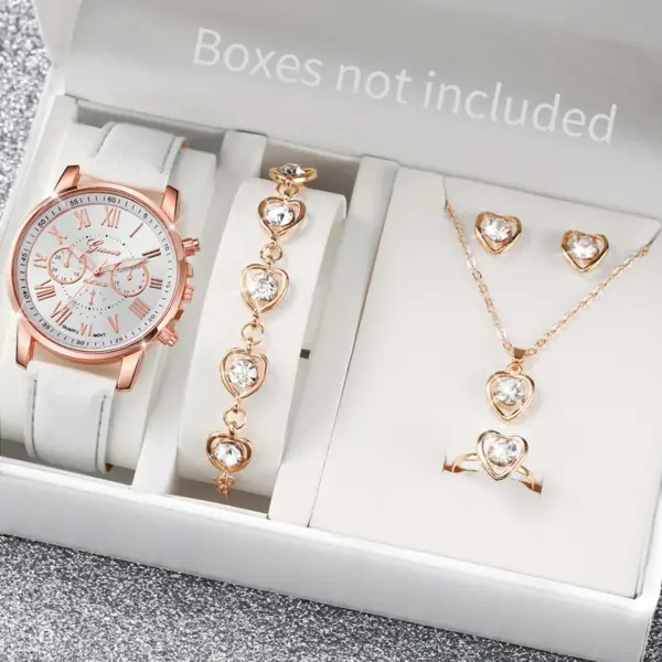 6PCS Women's Quartz Watch Jewelry Set - Image 2